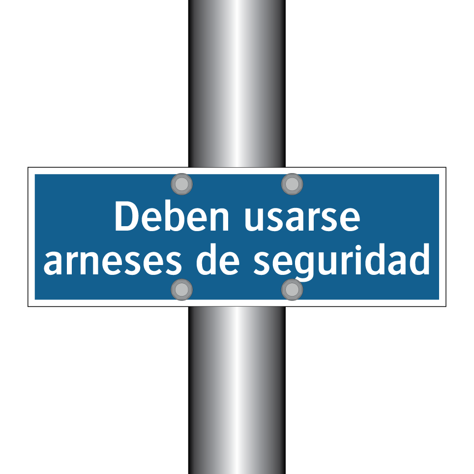 Deben usarse arneses de seguridad