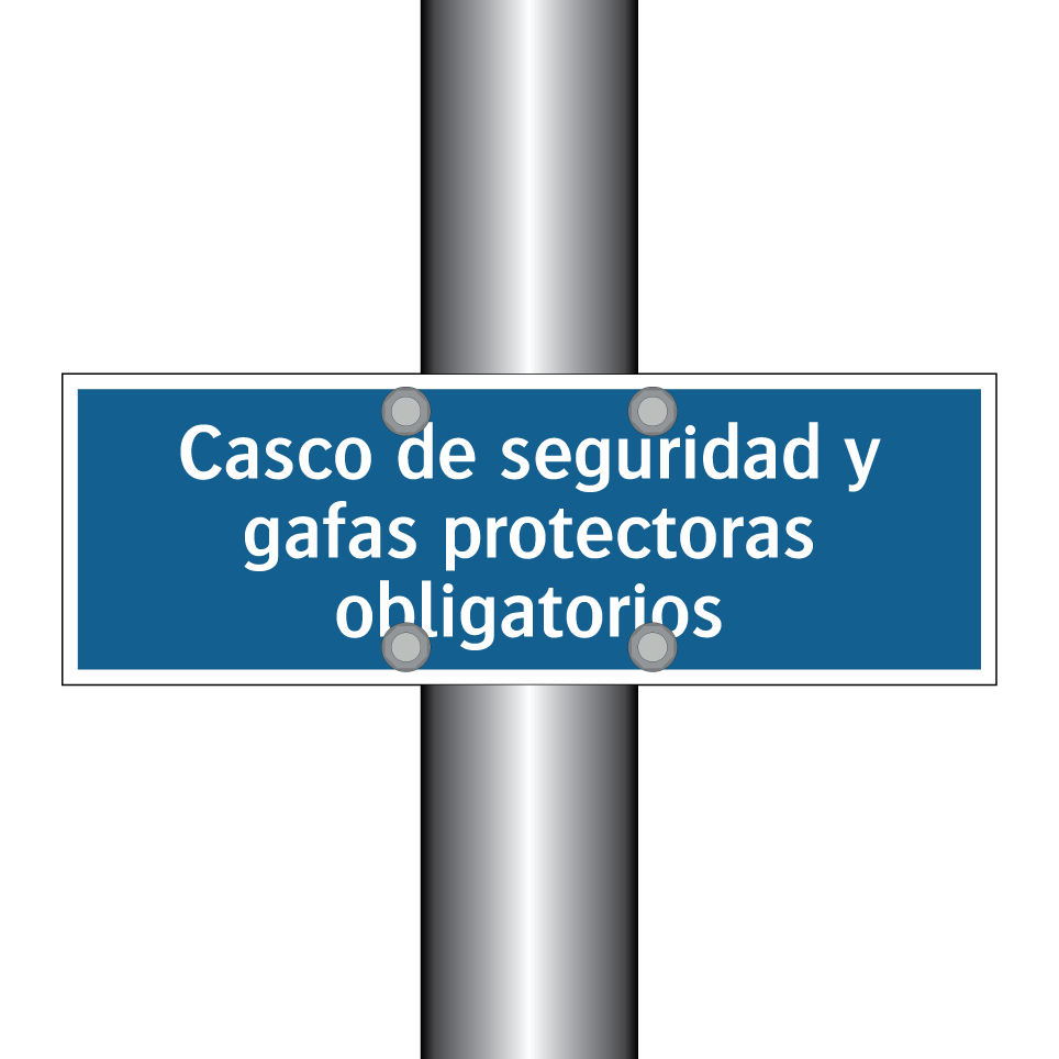 Casco de seguridad y gafas protectoras obligatorios