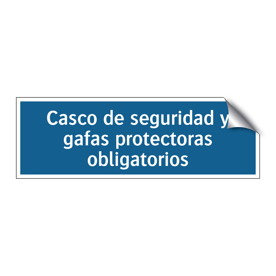 Casco de seguridad y gafas protectoras obligatorios