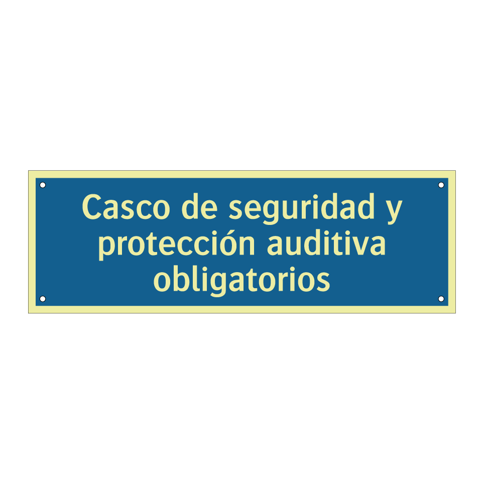 Casco de seguridad y protección auditiva obligatorios