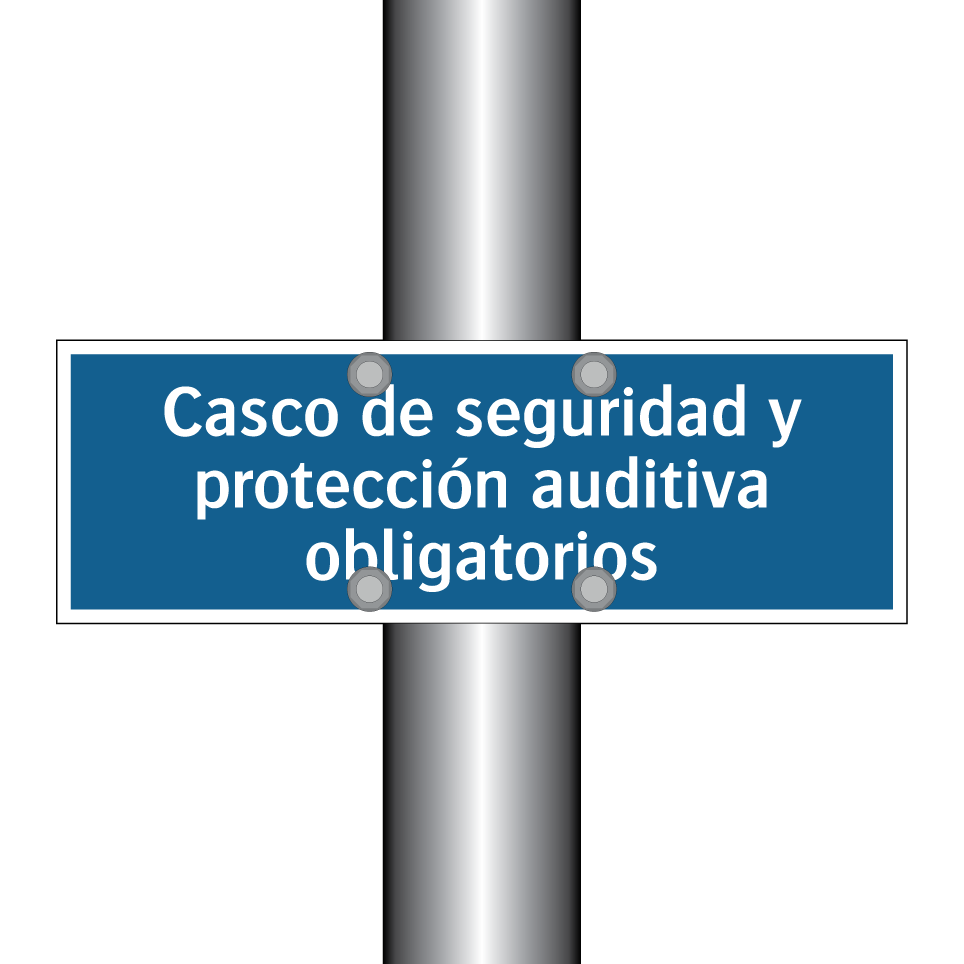 Casco de seguridad y protección auditiva obligatorios