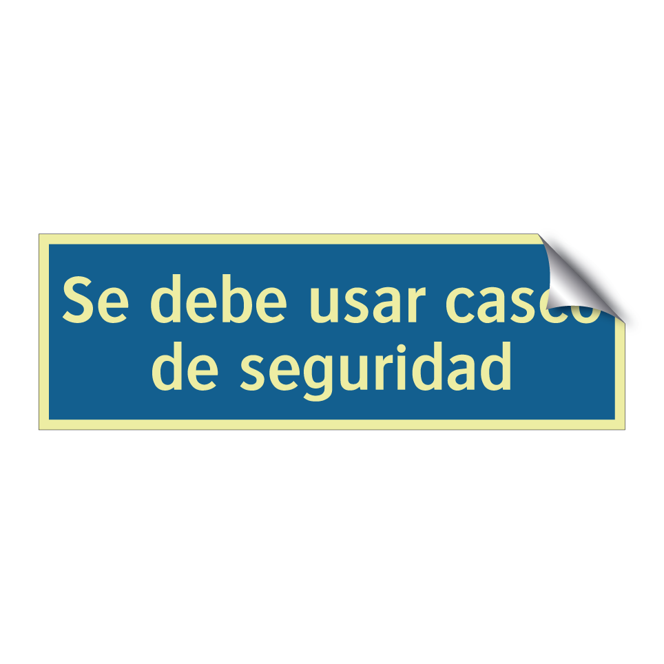 Se debe usar casco de seguridad