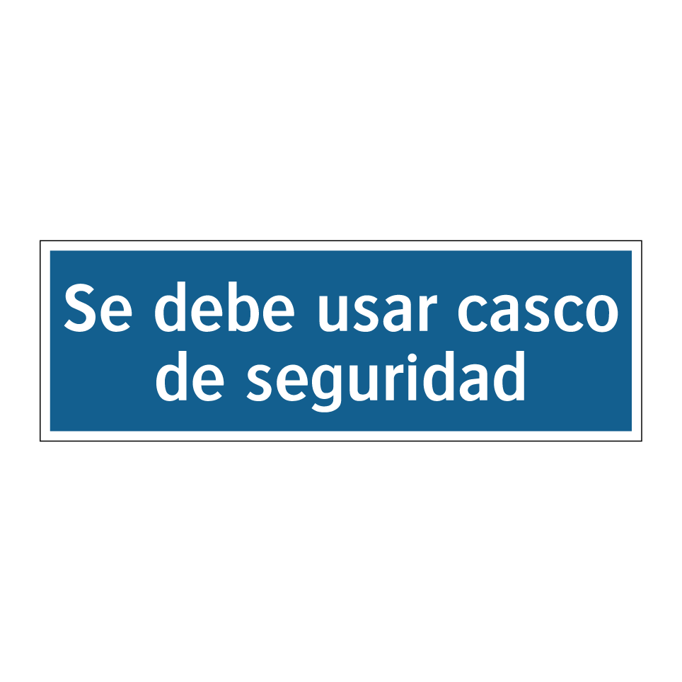 Se debe usar casco de seguridad