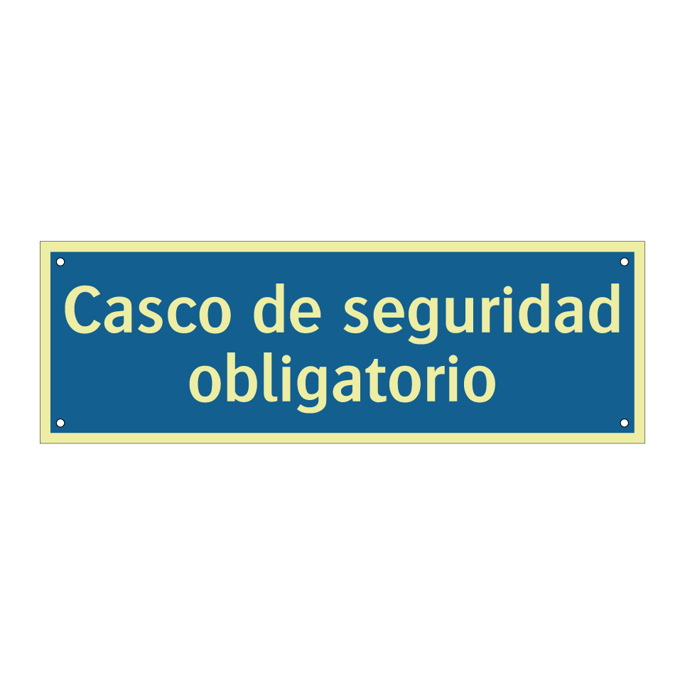 Casco de seguridad obligatorio
