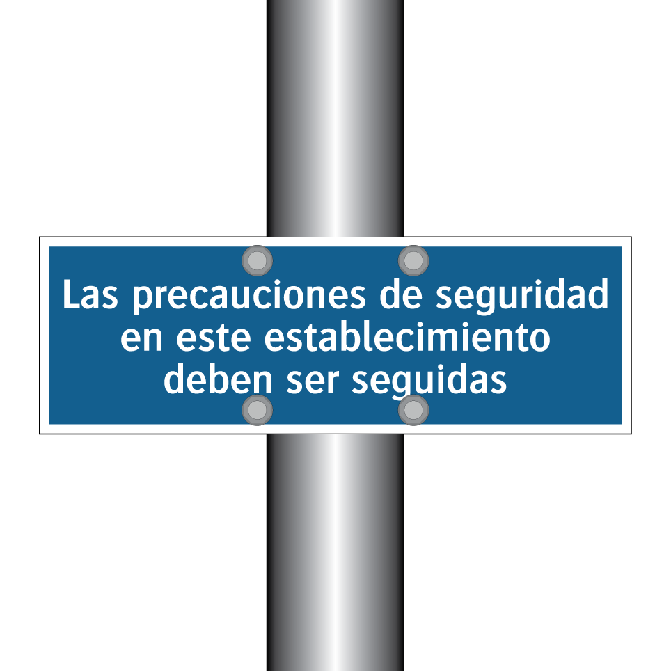 Las precauciones de seguridad en este establecimiento deben ser seguidas