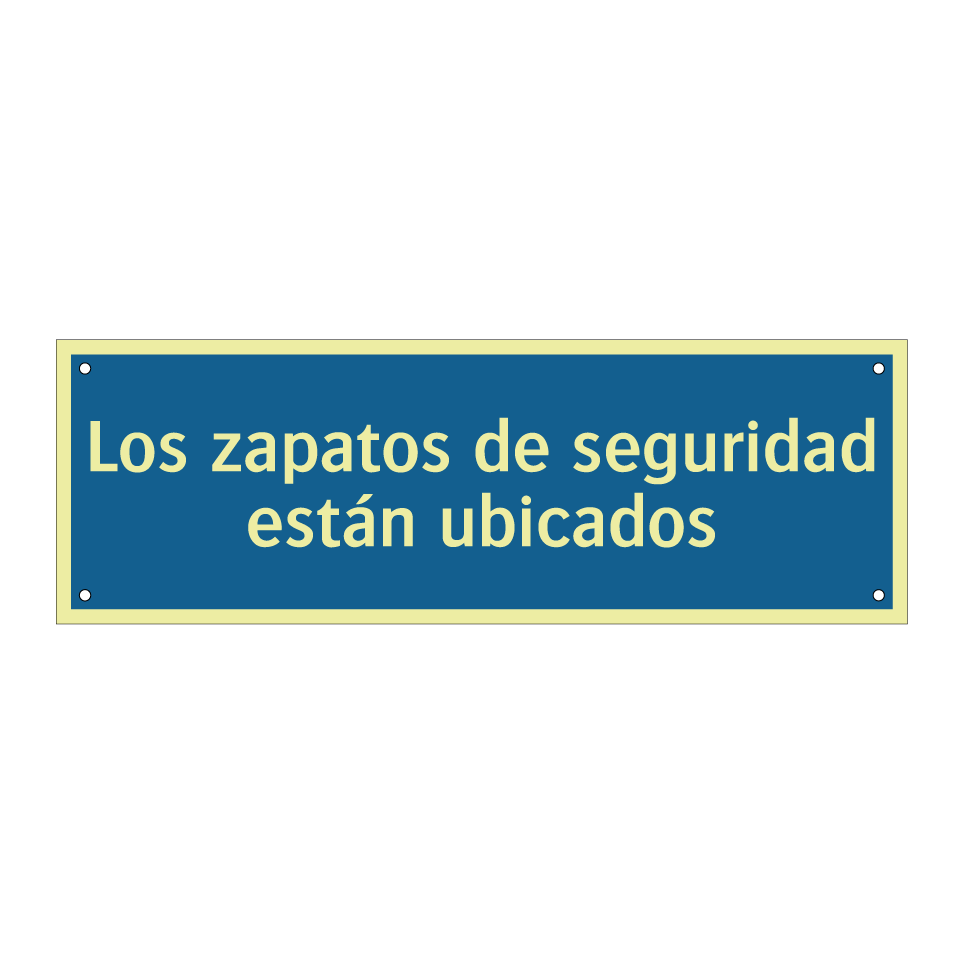 Los zapatos de seguridad están ubicados