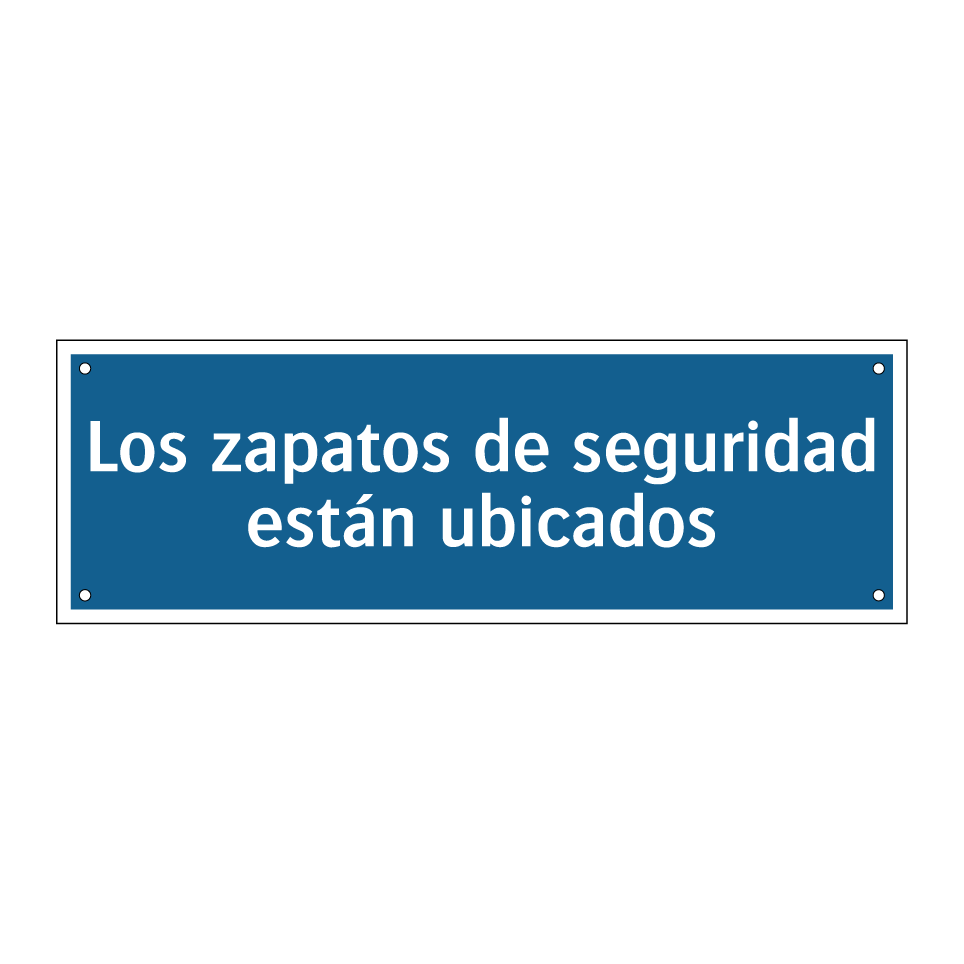 Los zapatos de seguridad están ubicados