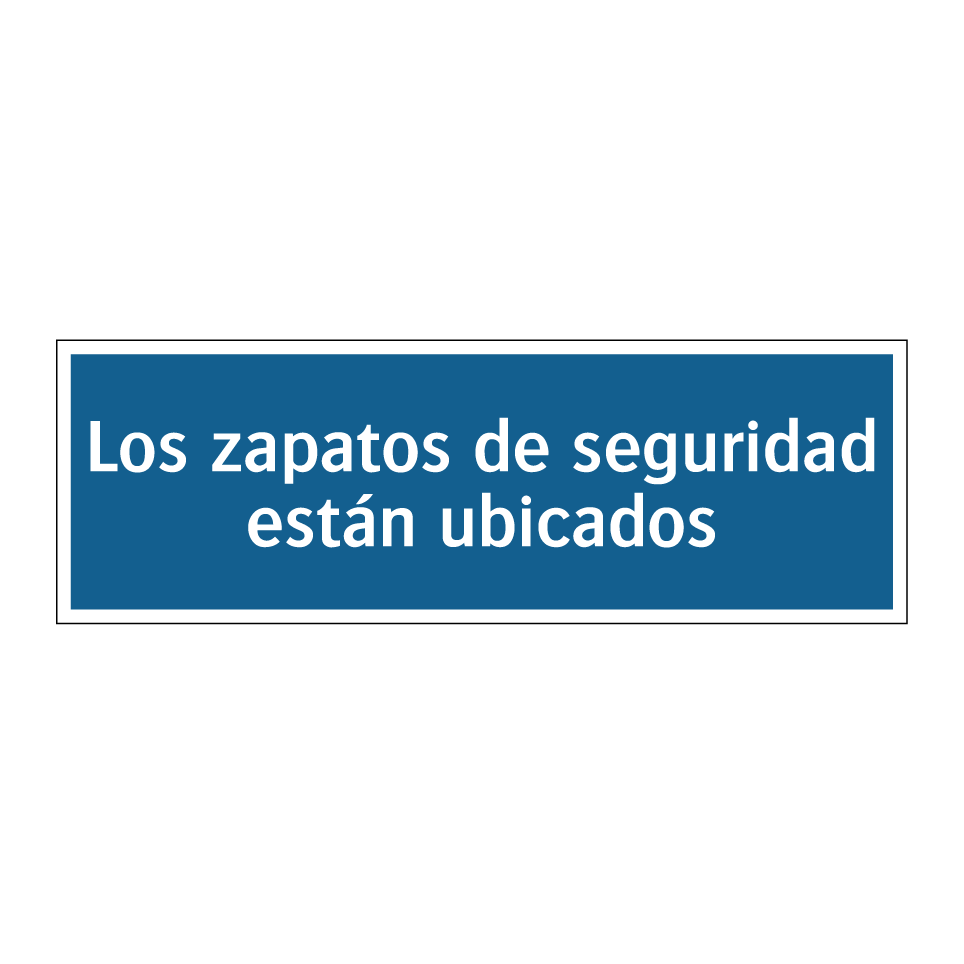 Los zapatos de seguridad están ubicados