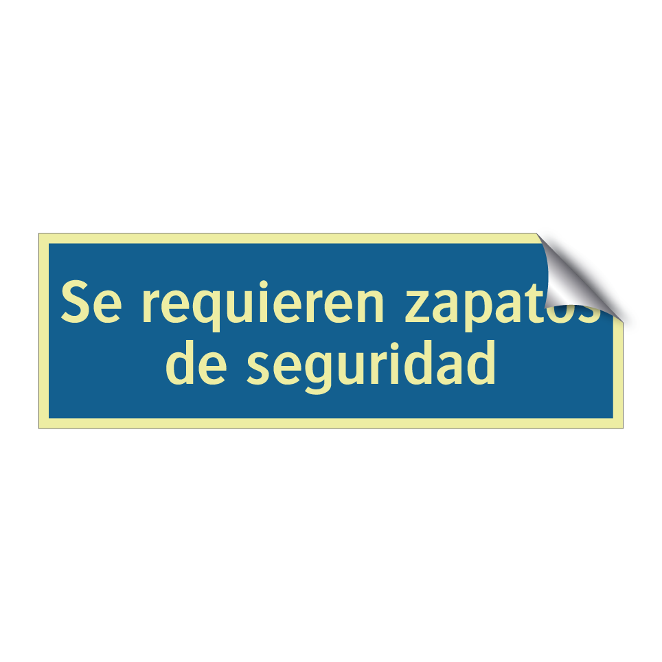 Se requieren zapatos de seguridad