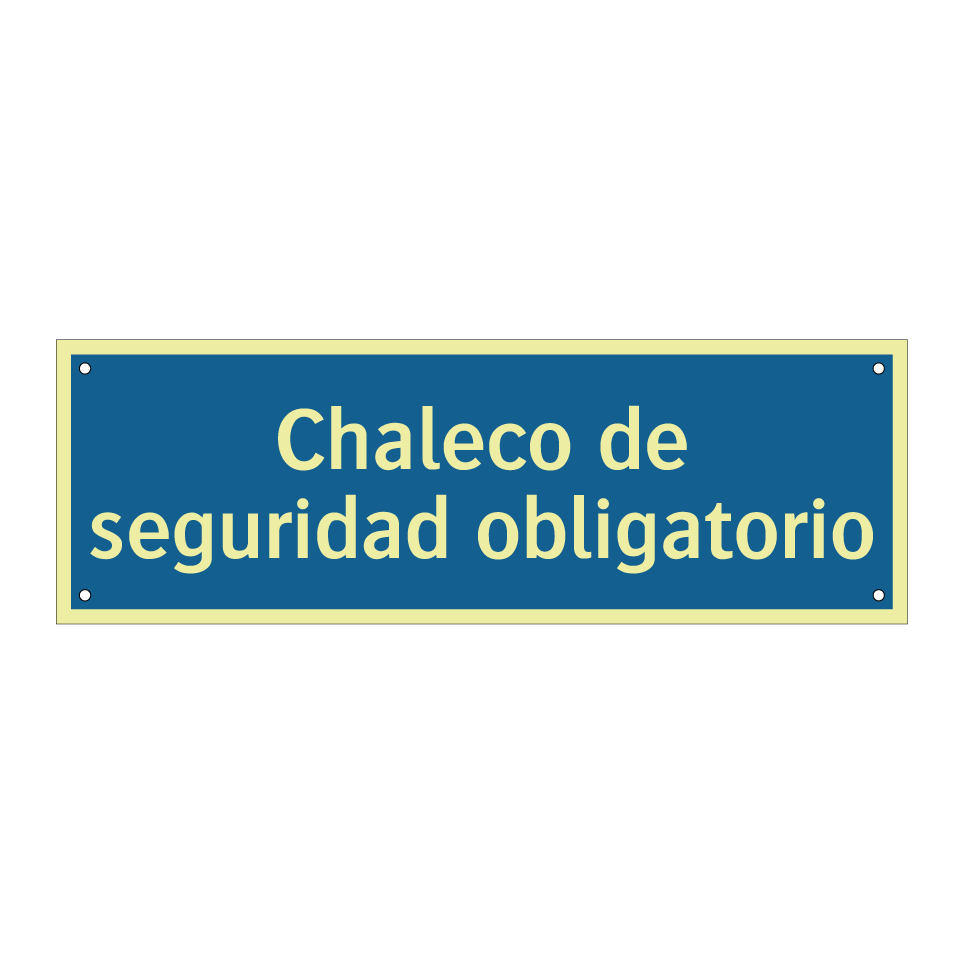 Chaleco de seguridad obligatorio