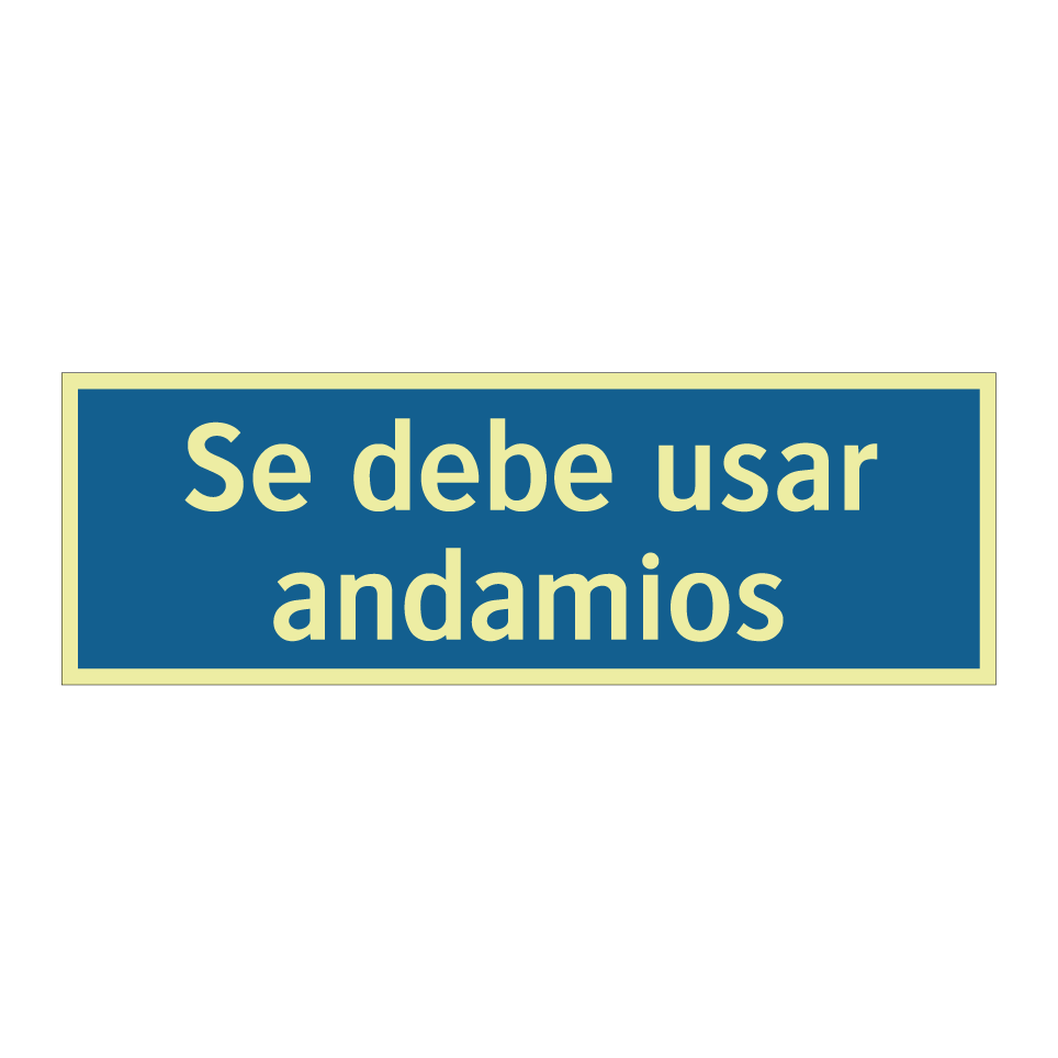Se debe usar andamios