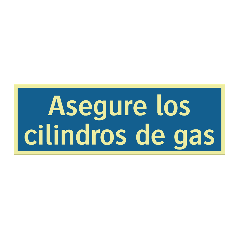 Asegure los cilindros de gas