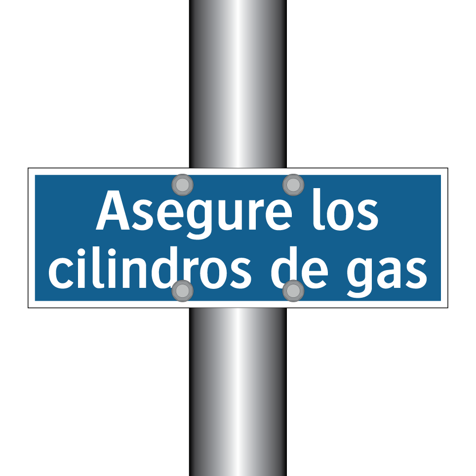 Asegure los cilindros de gas