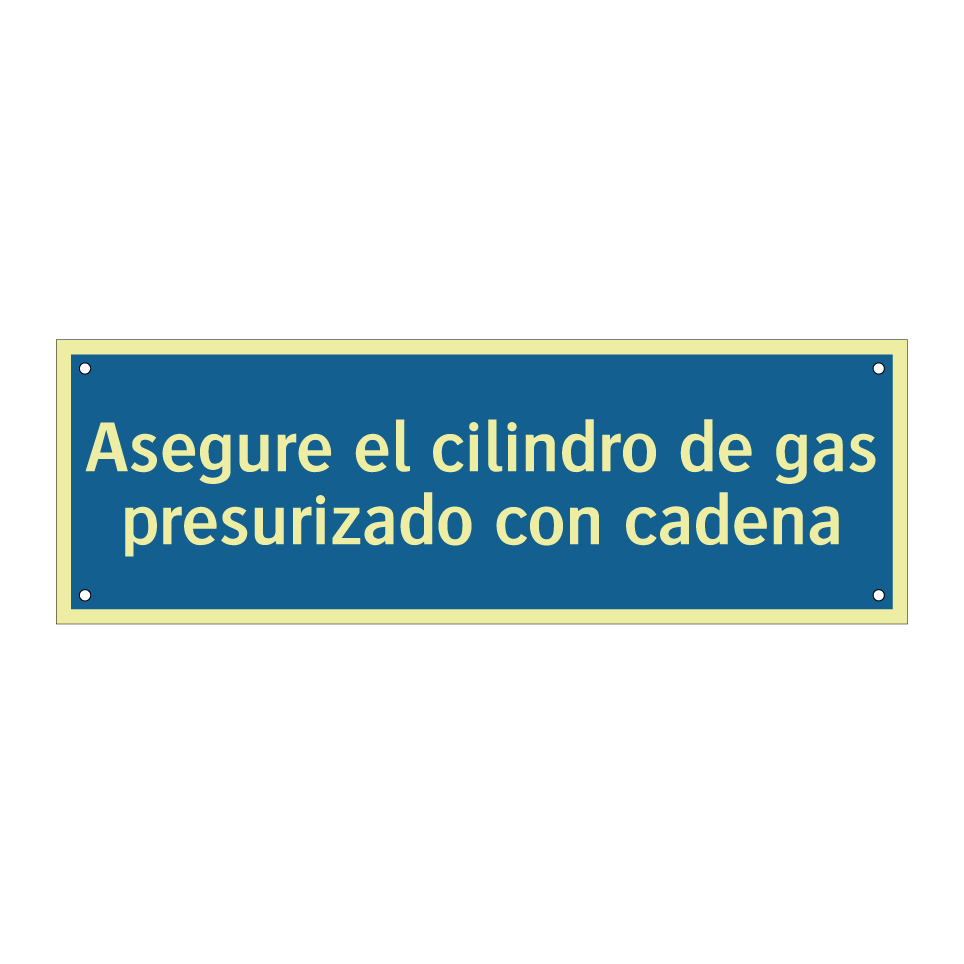 Asegure el cilindro de gas presurizado con cadena