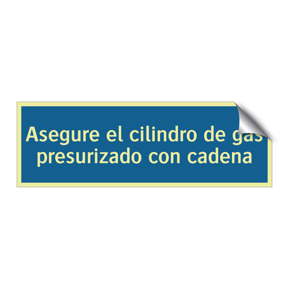 Asegure el cilindro de gas presurizado con cadena