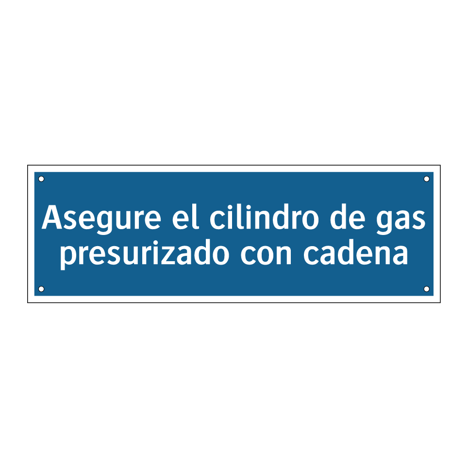 Asegure el cilindro de gas presurizado con cadena
