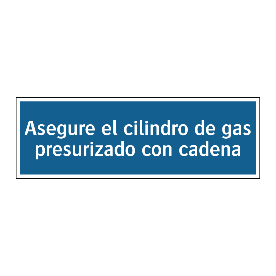 Asegure el cilindro de gas presurizado con cadena