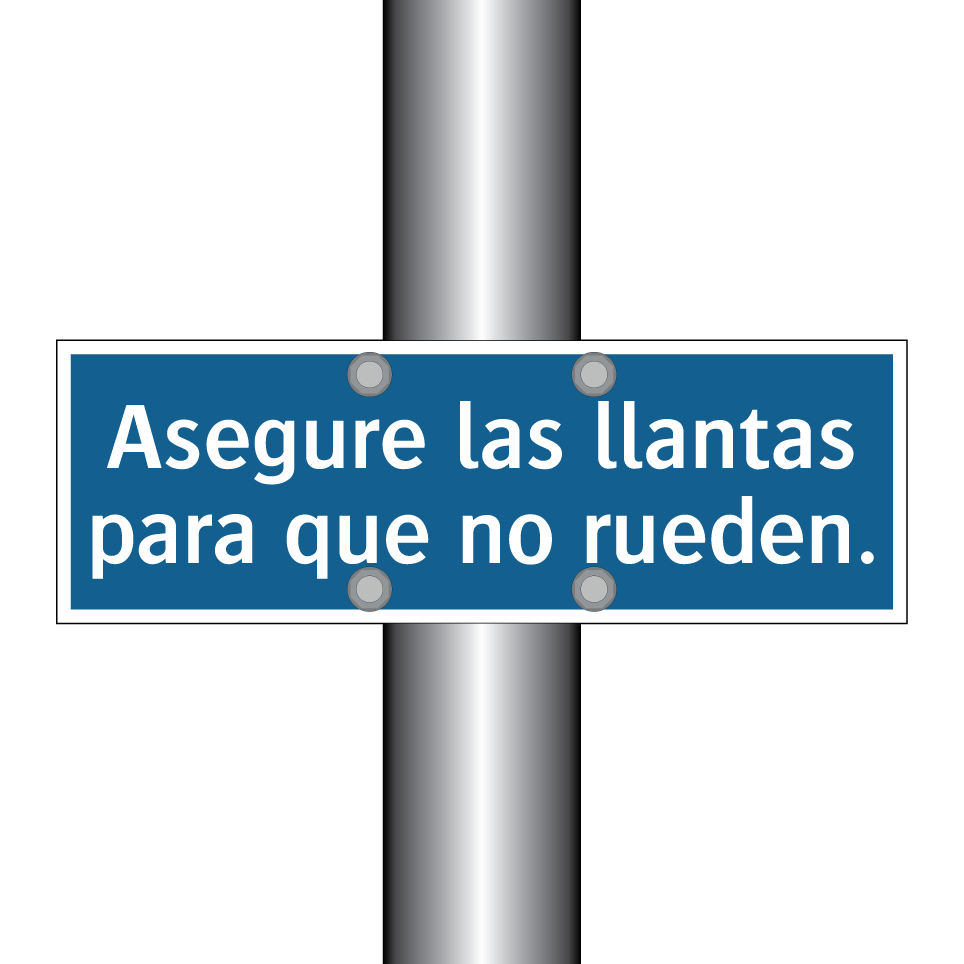 Asegure las llantas para que no rueden.