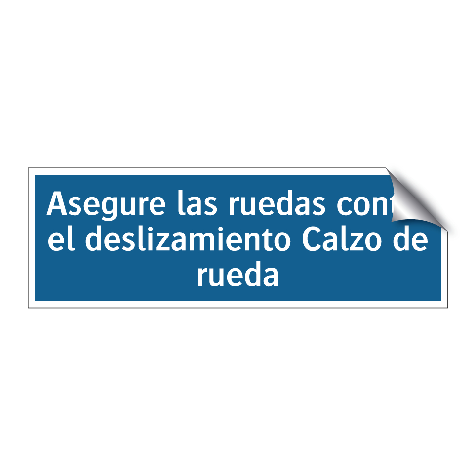 Asegure las ruedas contra el deslizamiento Calzo de rueda