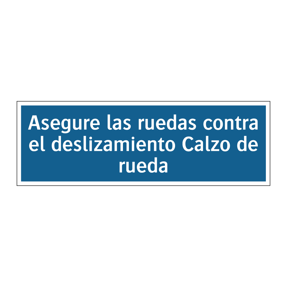 Asegure las ruedas contra el deslizamiento Calzo de rueda