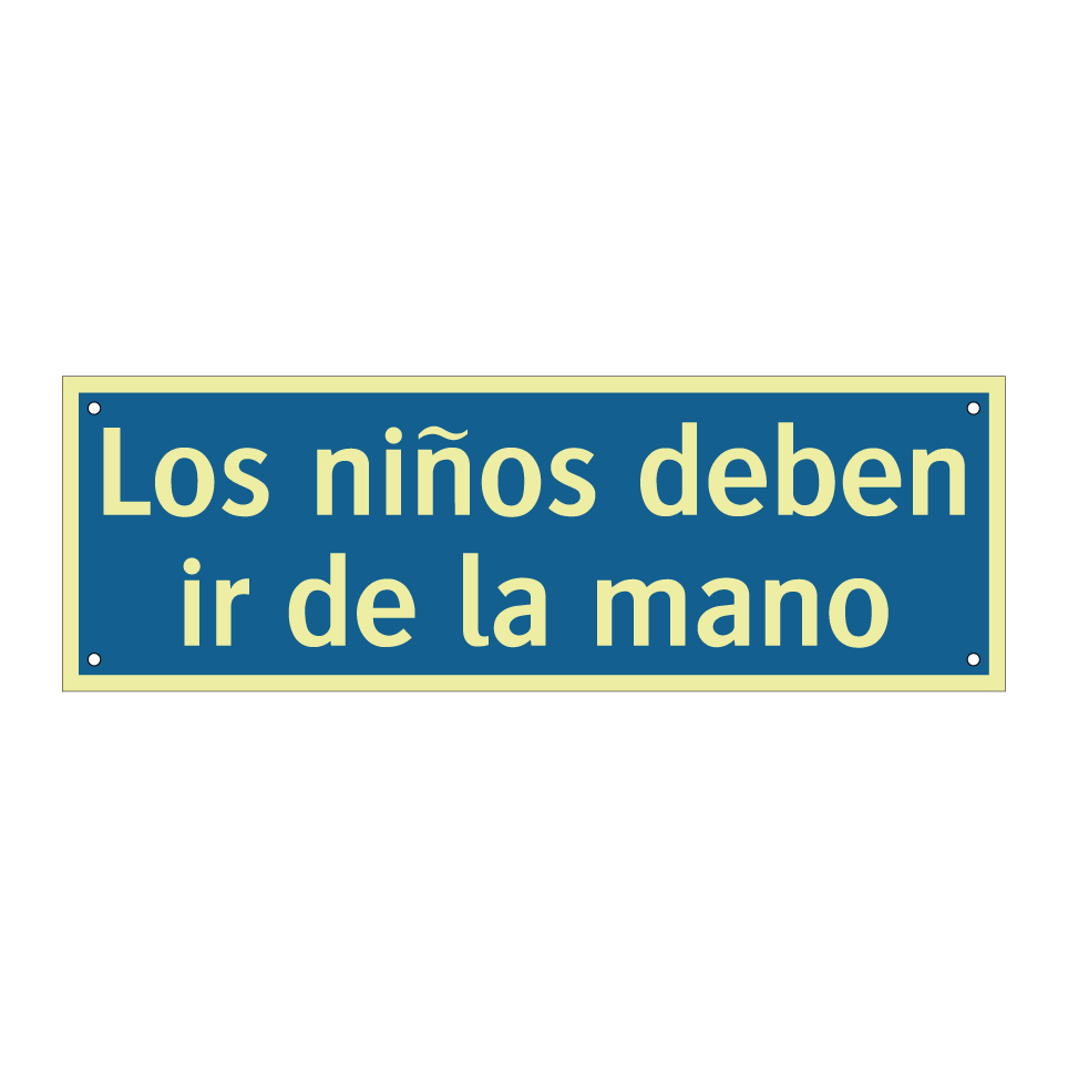 Los niños deben ir de la mano