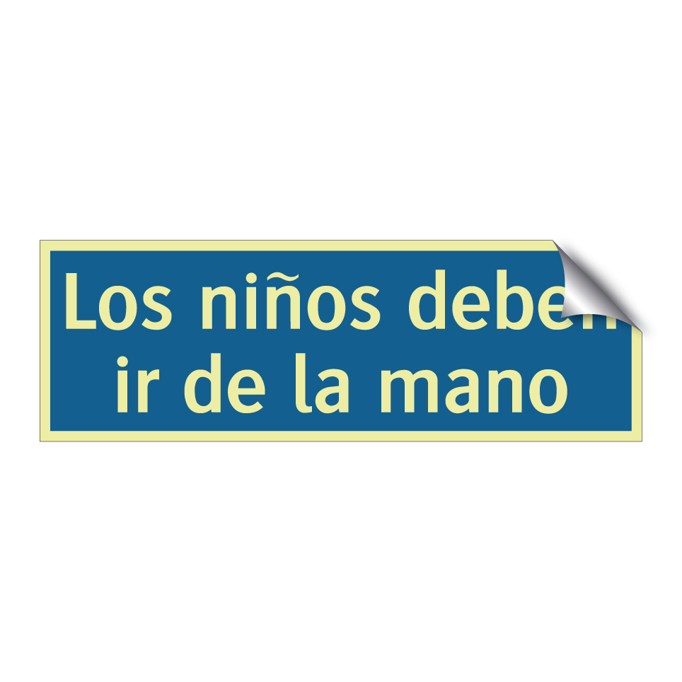 Los niños deben ir de la mano