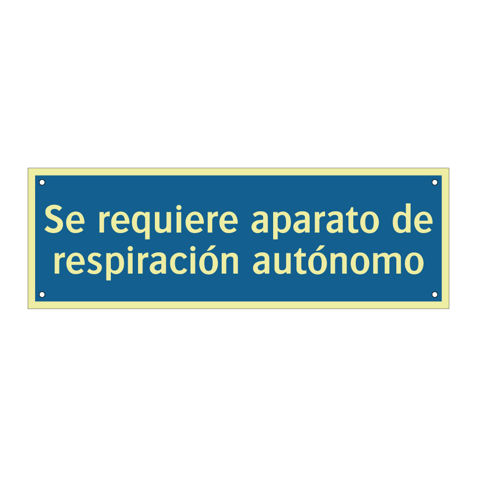 Se requiere aparato de respiración autónomo