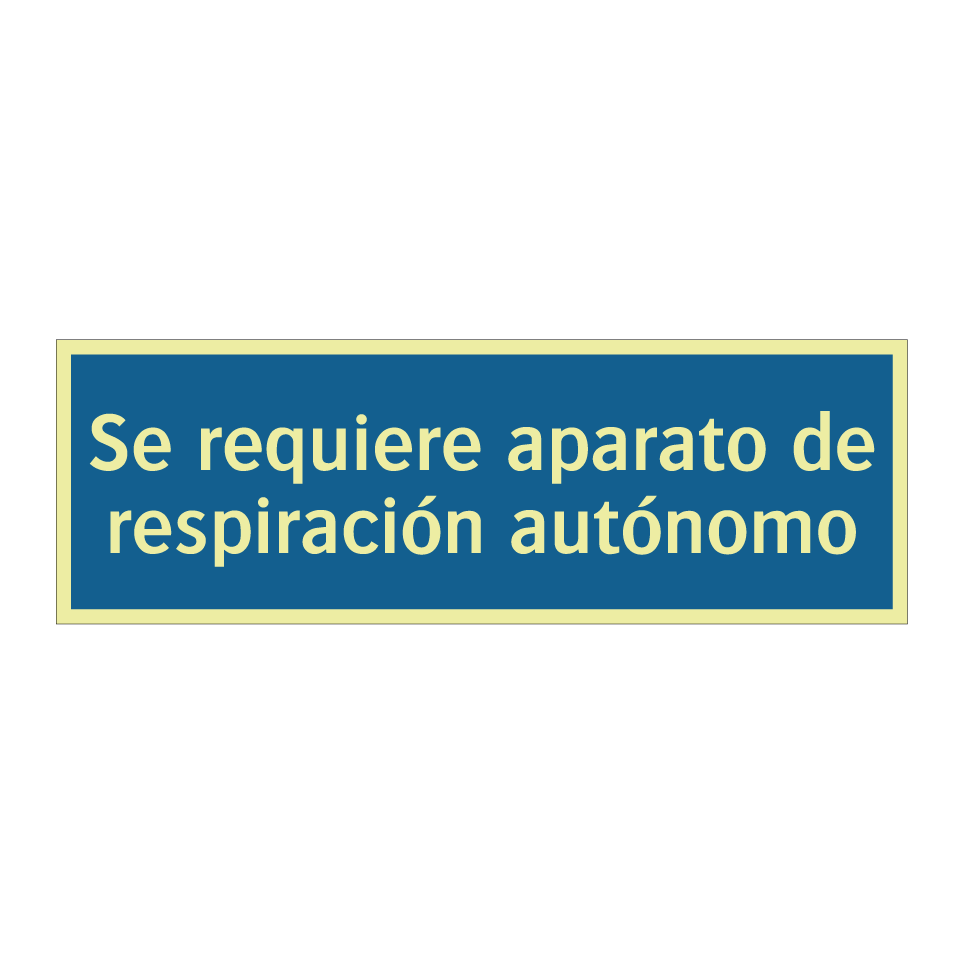Se requiere aparato de respiración autónomo