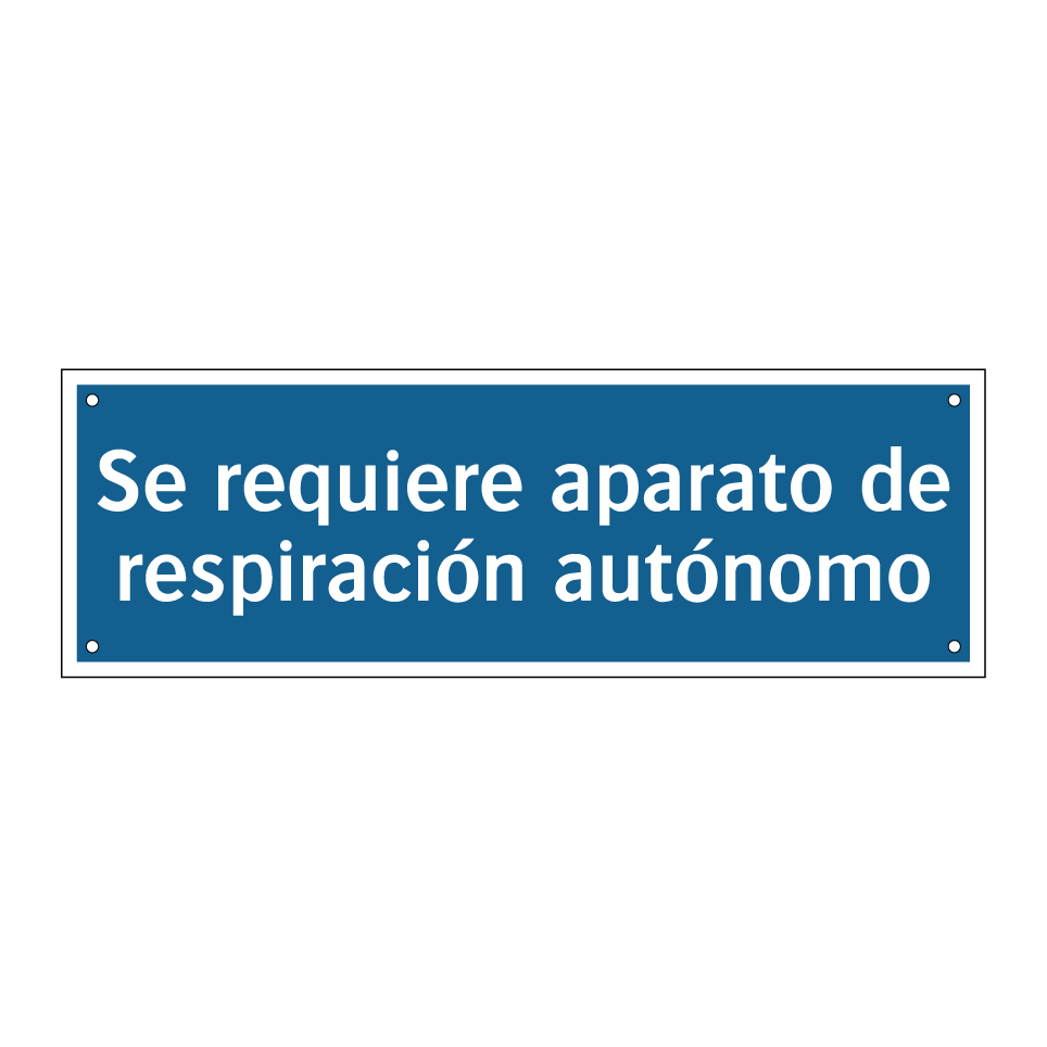 Se requiere aparato de respiración autónomo