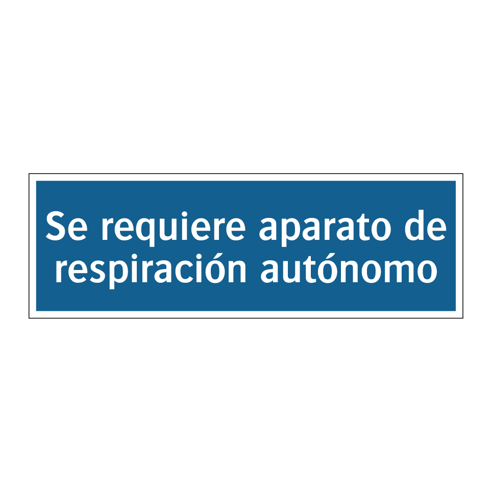 Se requiere aparato de respiración autónomo