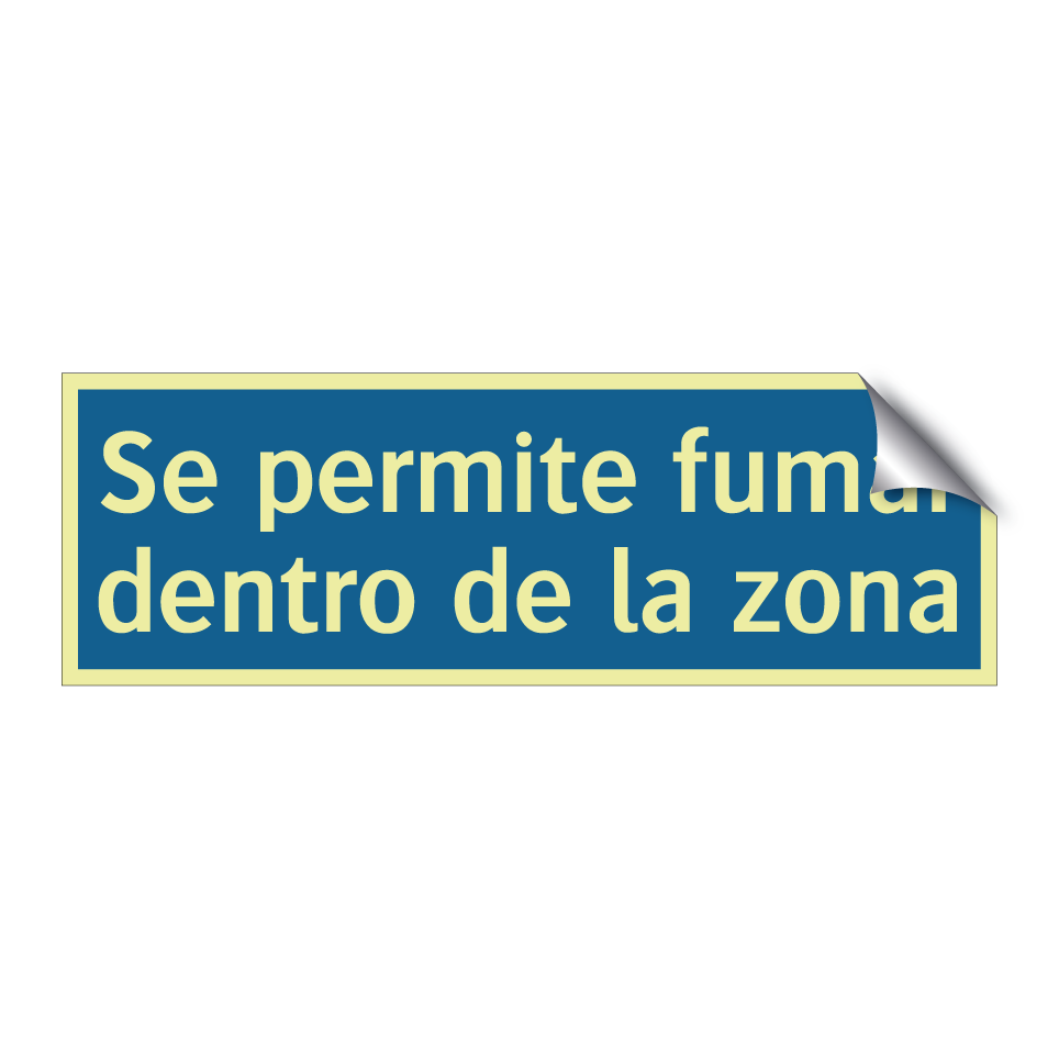 Se permite fumar dentro de la zona