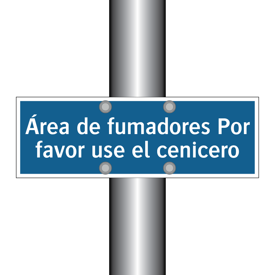 Área de fumadores Por favor use el cenicero