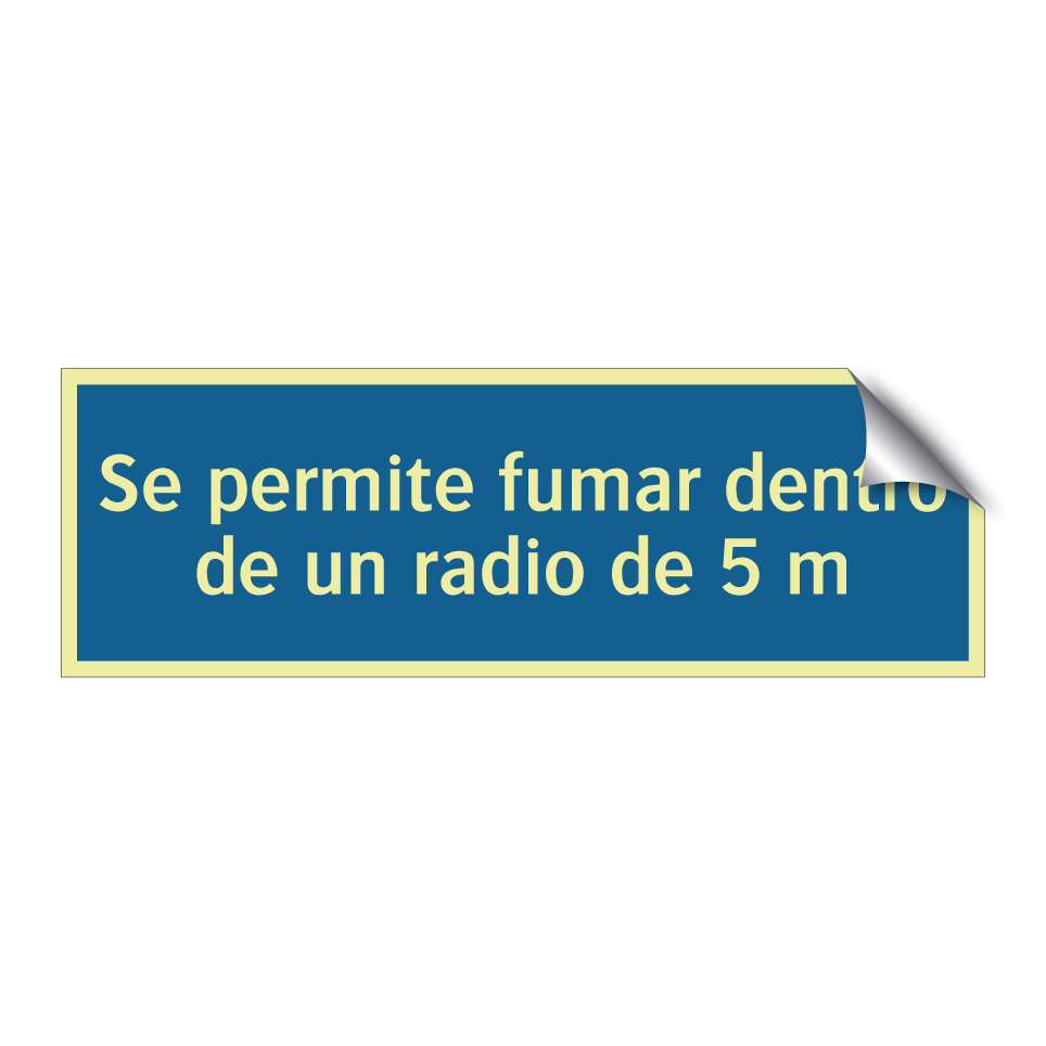 Se permite fumar dentro de un radio de 5 m