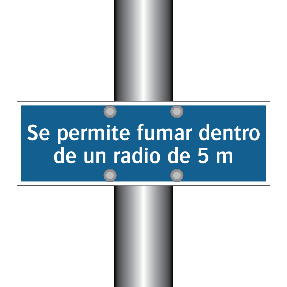 Se permite fumar dentro de un radio de 5 m