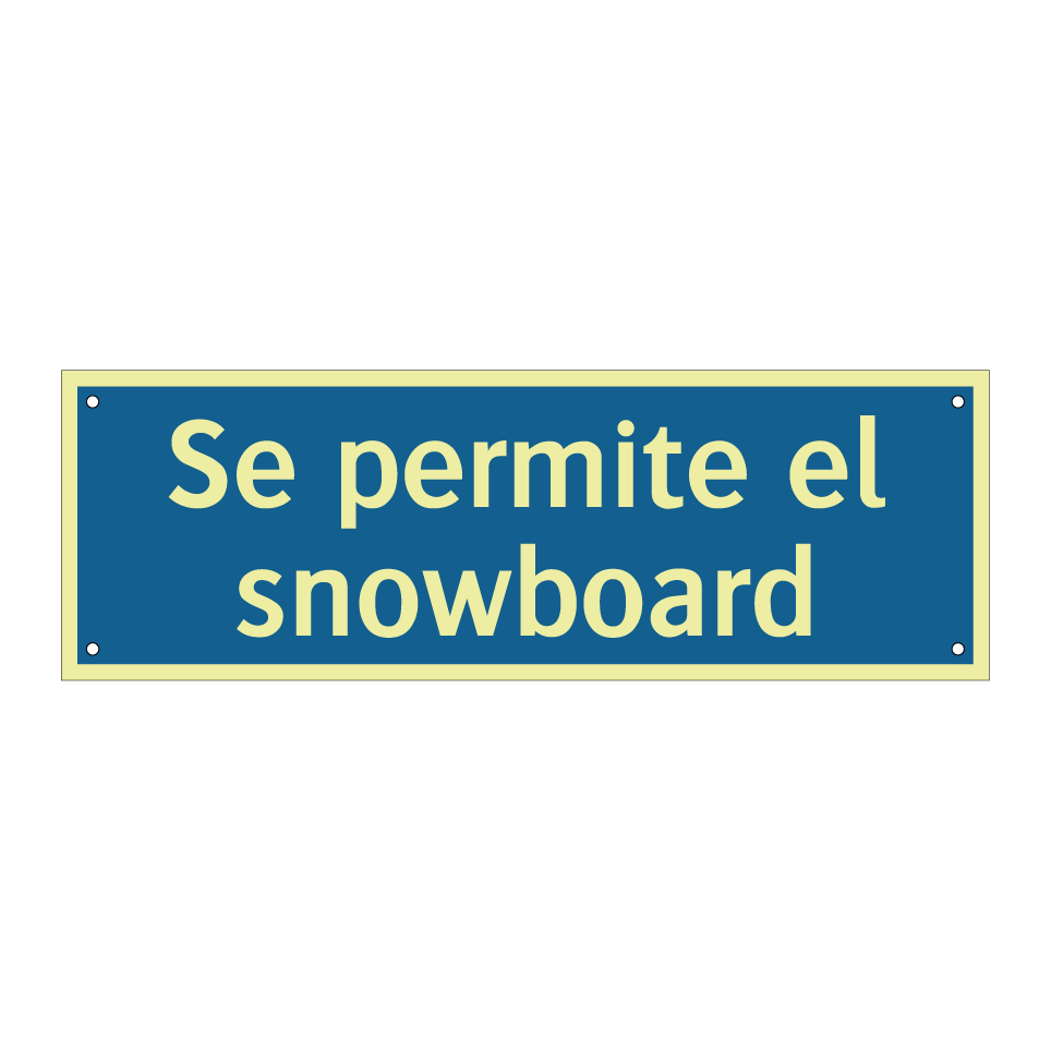 Se permite el snowboard