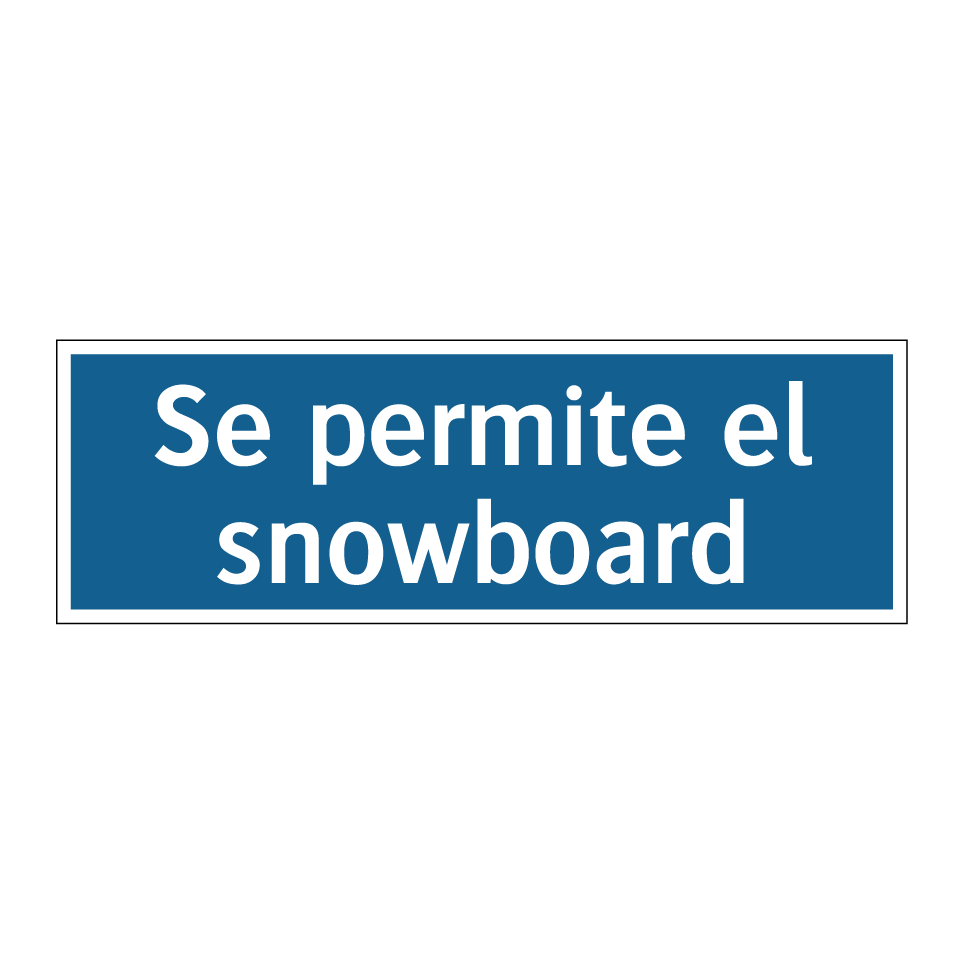 Se permite el snowboard