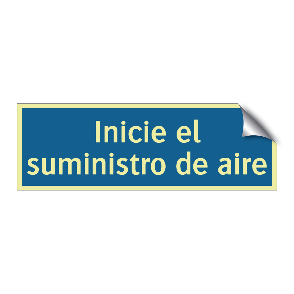 Inicie el suministro de aire