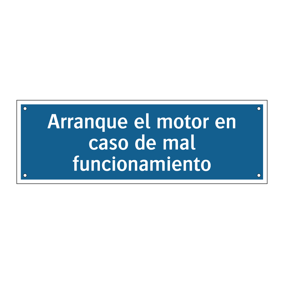 Arranque el motor en caso de mal funcionamiento