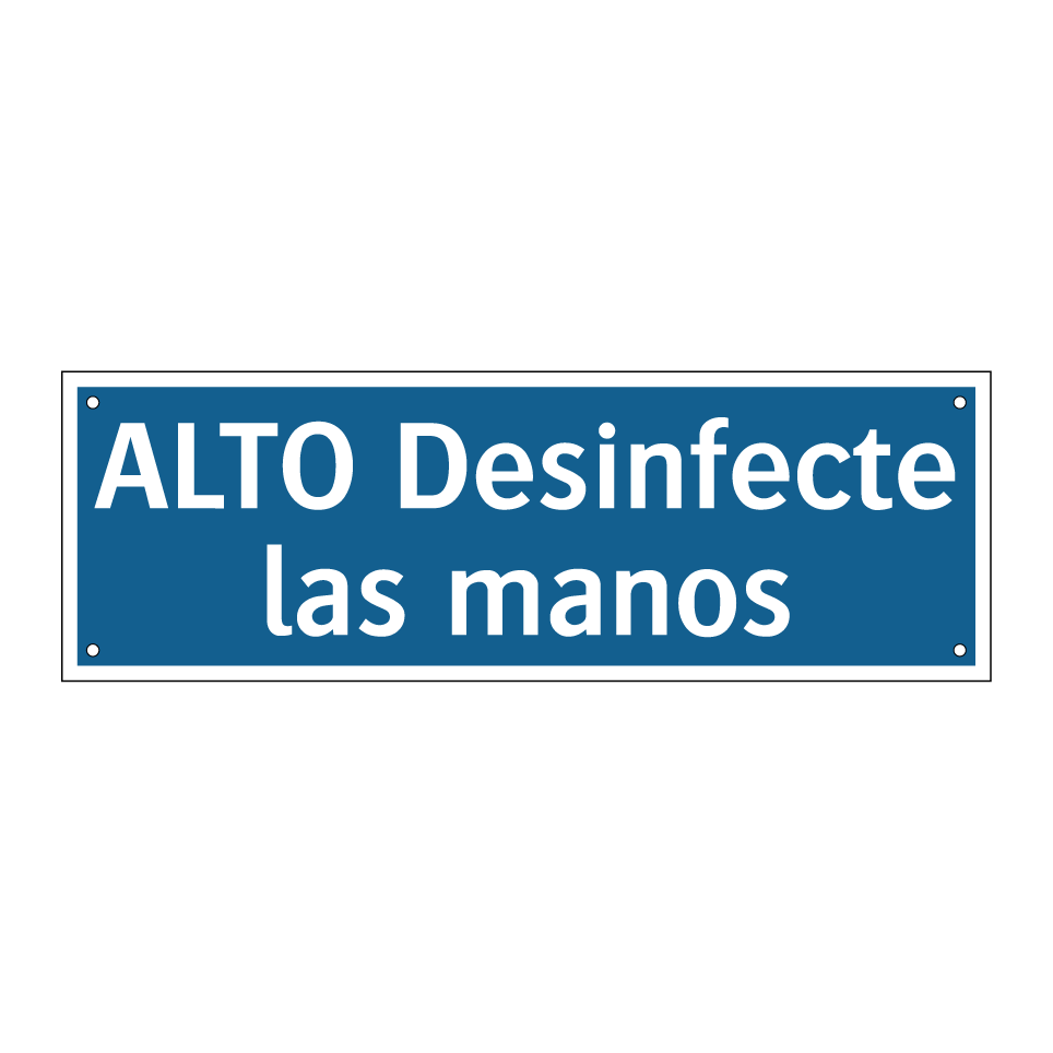 ALTO Desinfecte las manos