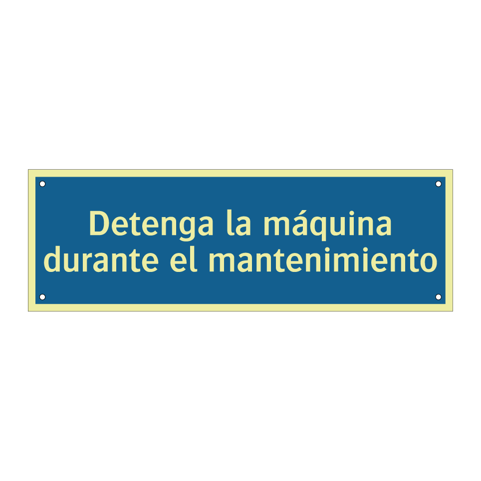 Detenga la máquina durante el mantenimiento