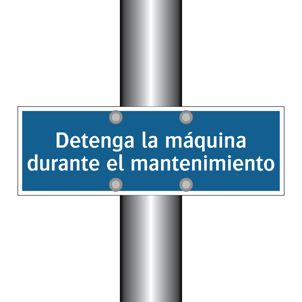 Detenga la máquina durante el mantenimiento