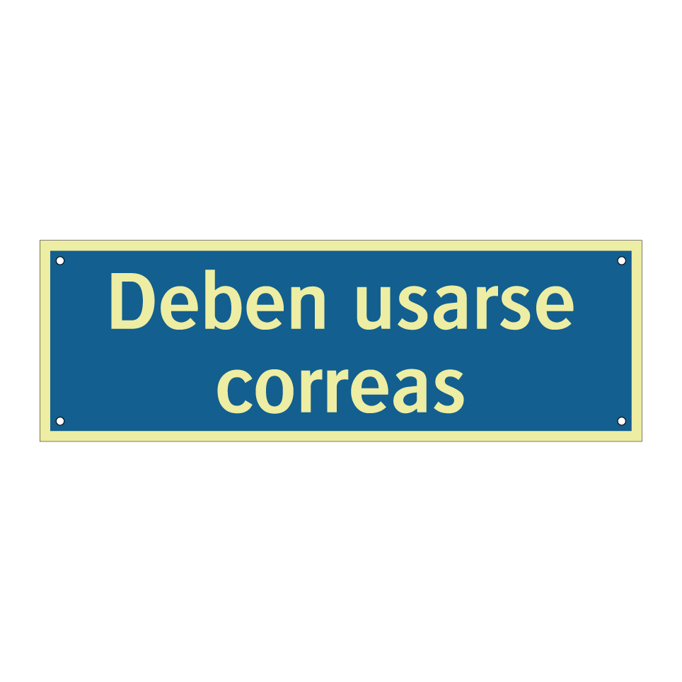 Deben usarse correas