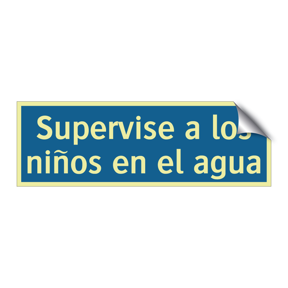 Supervise a los niños en el agua