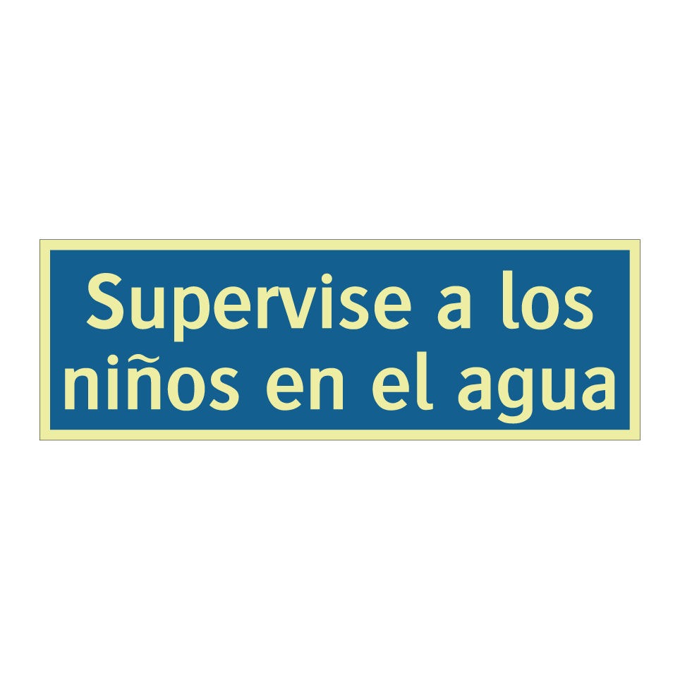 Supervise a los niños en el agua