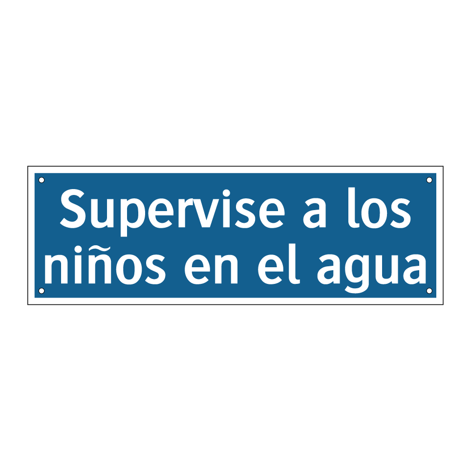 Supervise a los niños en el agua