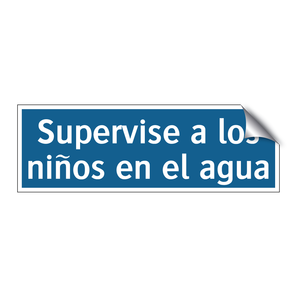 Supervise a los niños en el agua
