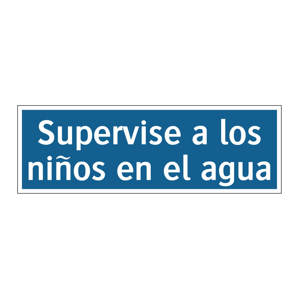 Supervise a los niños en el agua