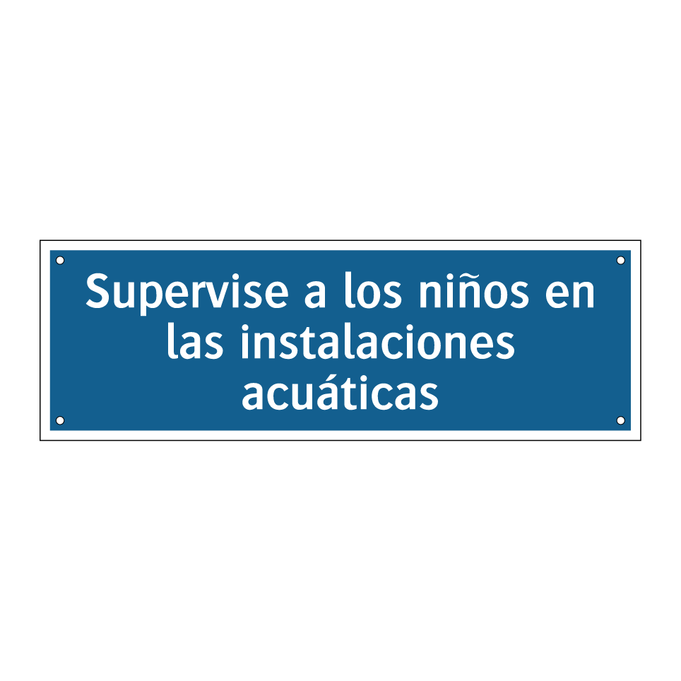 Supervise a los niños en las instalaciones acuáticas