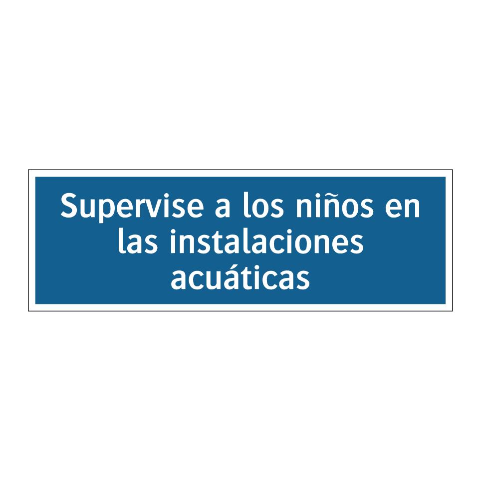Supervise a los niños en las instalaciones acuáticas