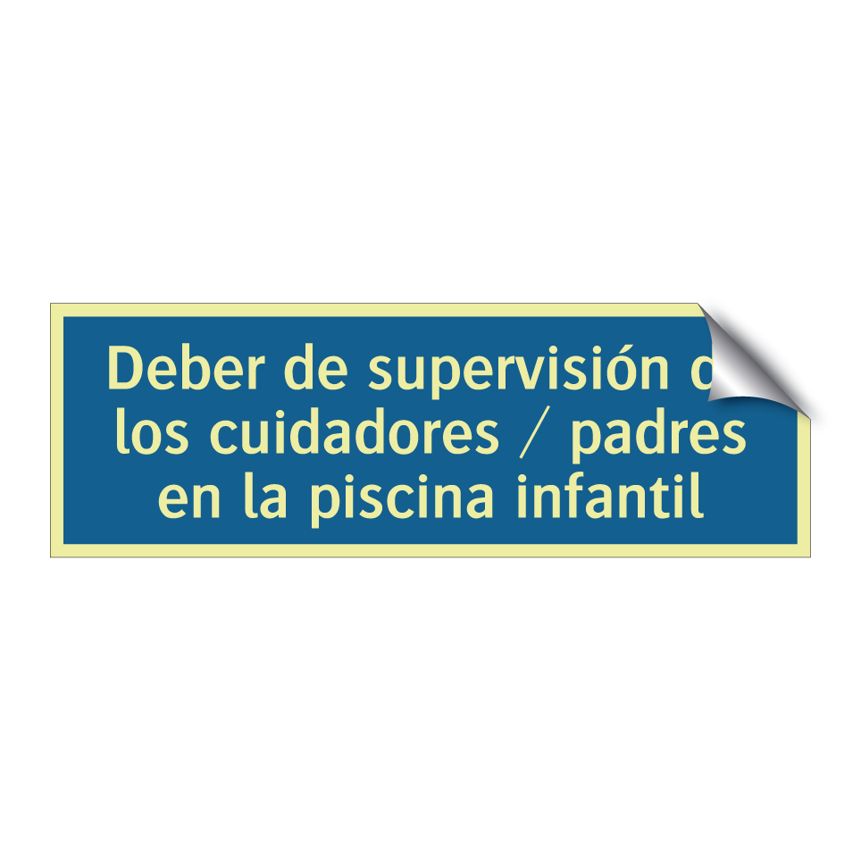 Deber de supervisión de los cuidadores / padres en la piscina infantil